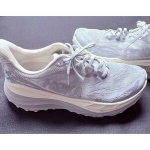 HOKA One One Men Stinson 7 Sz 12D Gray Silver Lace Up Gym Training S-4